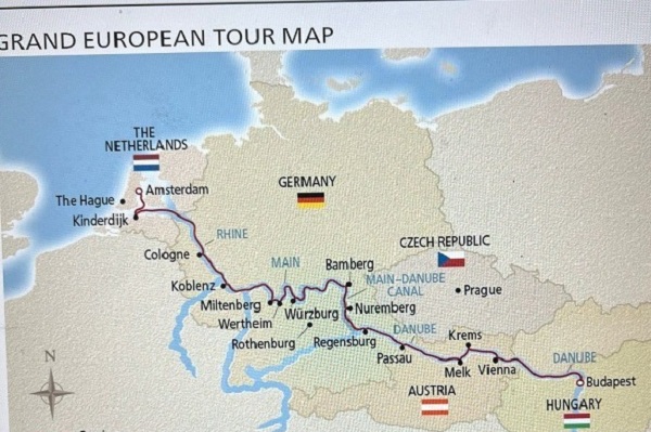 viking grand european tour map​
